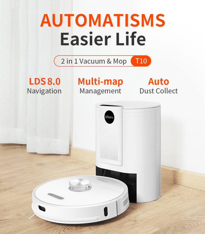 334€ with Coupon for Ultenic T10 Robot Vacuum Cleaner with Self-Emptying Station - EU 🇪🇺 - BANGGOOD