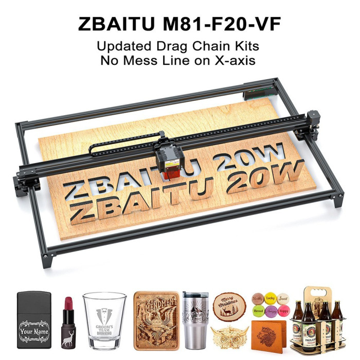 496€ with Coupon for ZBAITU M81 F20 VF 20W Laser Engraver Cutter - EU 🇪🇺 - GEEKBUYING