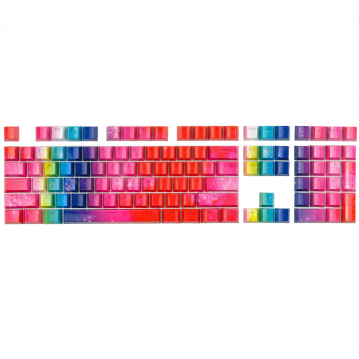 12€ with Coupon for 108 Keys Rainbow Keycap Set OEM Profile ABS Colorful - BANGGOOD