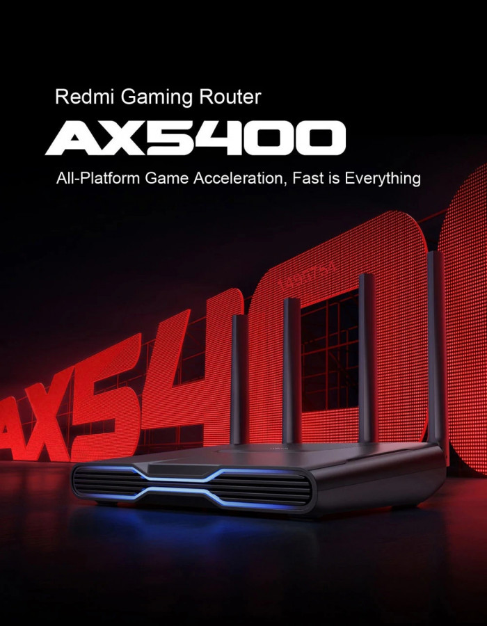 134€ with Coupon for 2022 Xiaomi Redmi AX5400 WiFi6 Gaming Router Dual Band - BANGGOOD