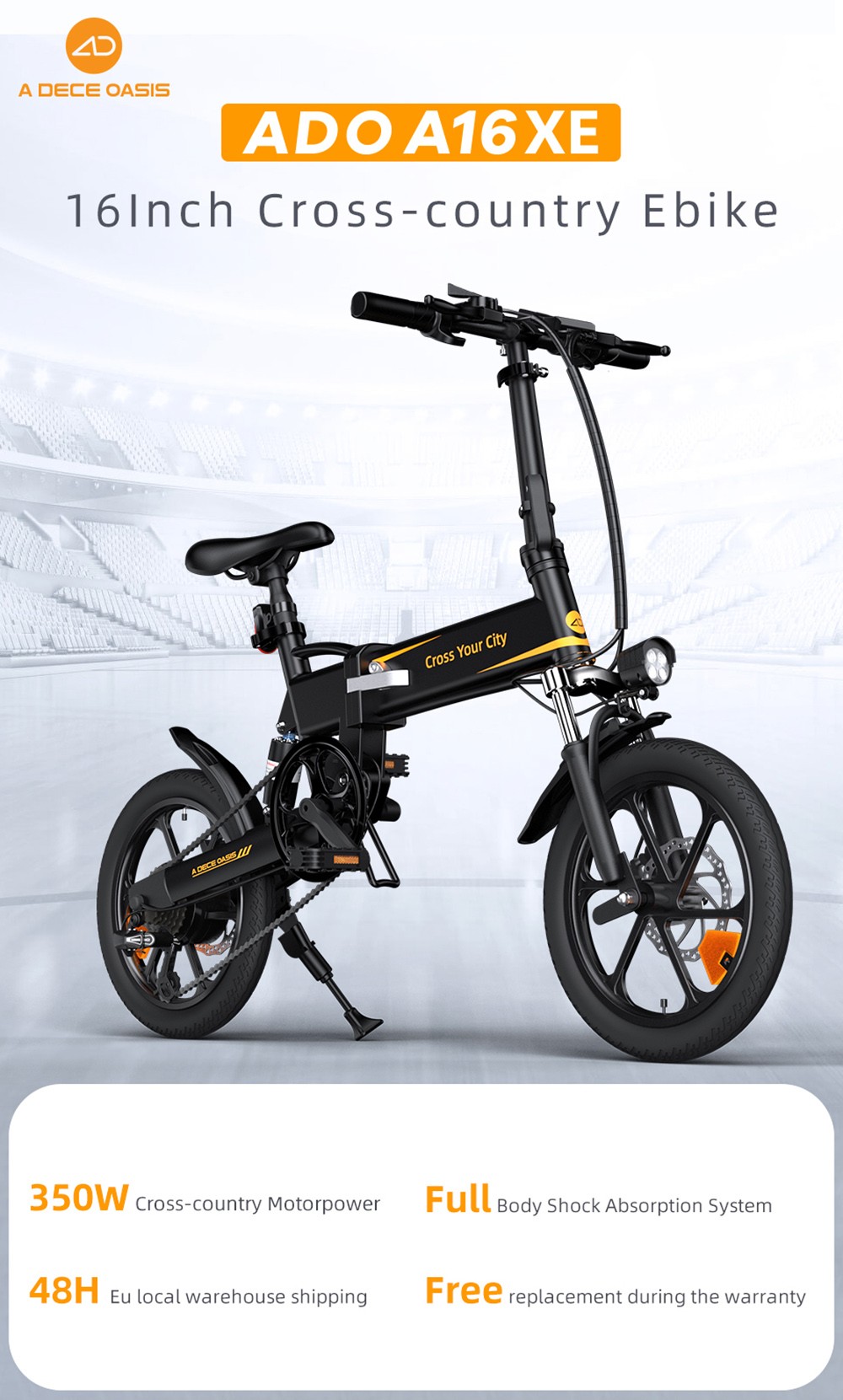ADO A16 XE Folding Electric Bike: Your Best Companion on Daily Commutes