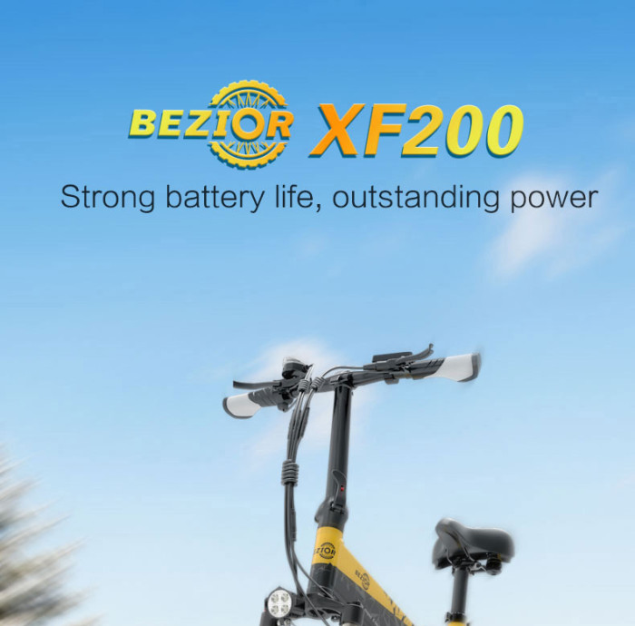 1246€ with Coupon for BEZIOR XF200 Folding Electric Bike 48V 15Ah Battery - EU 🇪🇺 - GEEKBUYING