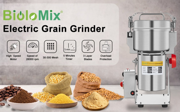 Get BioloMix 800g Electric Grain Grinder Mill, Spices Cereals - EU 🇪🇺 for only 73€ with Coupon