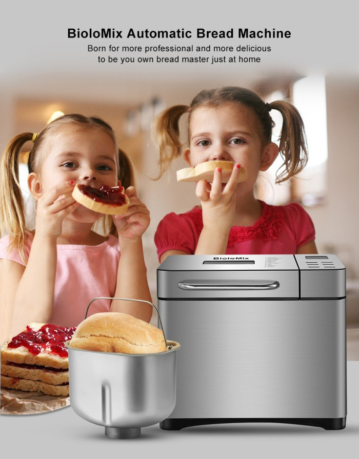 Biolomix BBM013 Stainless Steel 19 In 1 Automatic Bread Maker Now Just 112€ in Europe