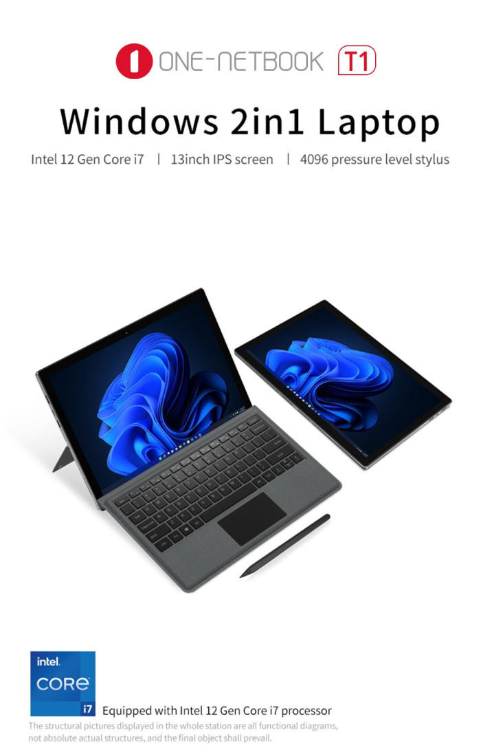One Netbook T1 - GEEKBUYING: A Tablet and Laptop 2-in-1 With Advanced Features for Work and Play
