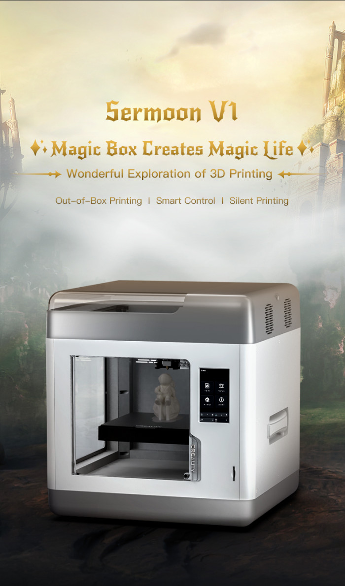 271€ with Coupon for Creality 3D Sermoon V1 Fully-enclosed Smart 3D Printer - EU 🇪🇺 - BANGGOOD