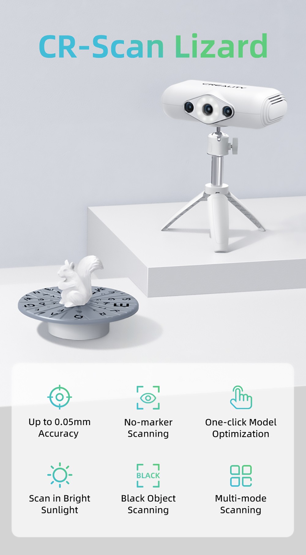 520€ with Coupon for Creality CR-Scan Lizard 3D Scanner 0.05mm Ultra-High Accuracy No-marker - GEEKBUYING