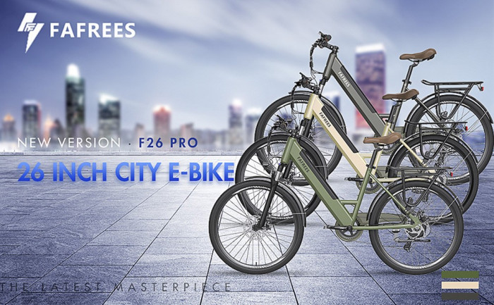 966€ with Coupon for FAFREES F26 Pro City E-Bike 26 Inch Step-through - EU 🇪🇺 - GEEKBUYING