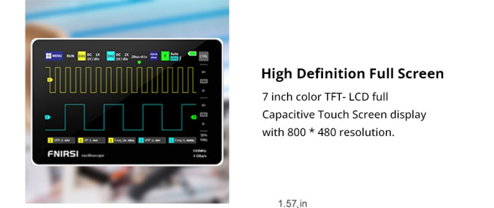 136€ with Coupon for FNIRSI 1013D 7inch Tablet Oscilloscope, 2 Channels, 100MHz Bandwidth, - GEEKBUYING