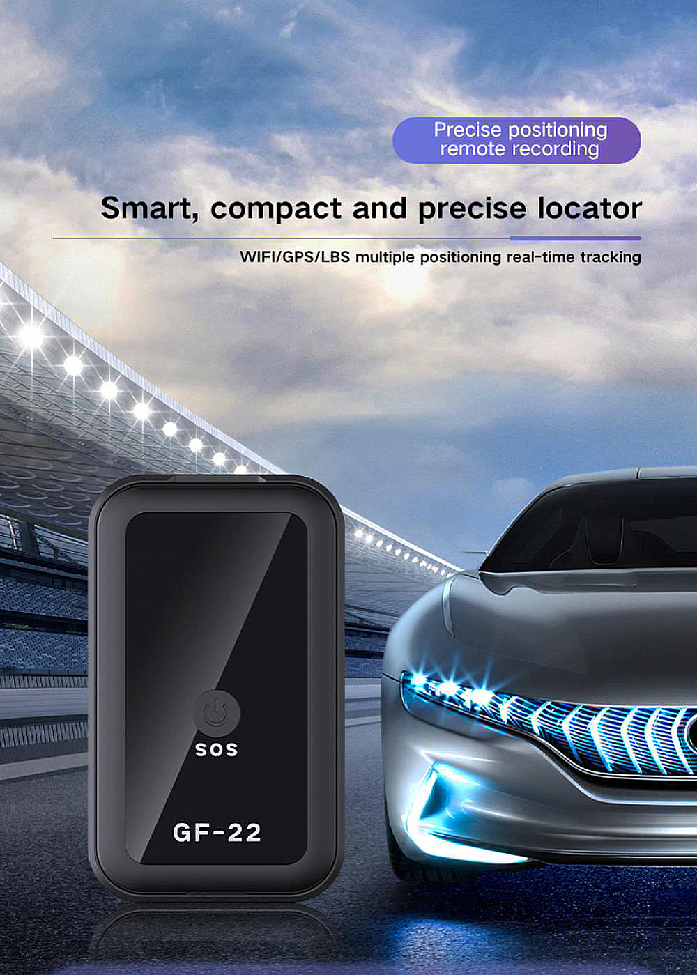 13 € с купон за GF22 GPS автомобилен тракер, WiFi локатор със силна магнитна адсорбция - BANGGOOD