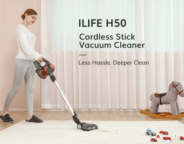86€ with Coupon for ILIFE H50 Cordless Handheld Vacuum Cleaner, 10KPa Suction, - EU 🇪🇺 - GEEKBUYING