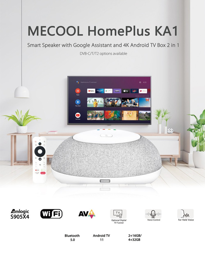 126€ with Coupon for MECOOL KA1 Home Plus Google Assistant Smart Home - EU 🇪🇺 - GEEKBUYING