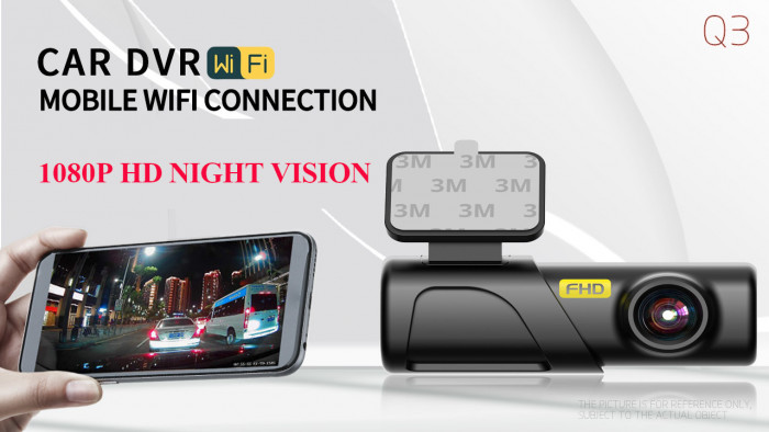 18 € kupongilla Q3 FHD 1080P -auto DVR WIFI Dash Cam Piilotettu - BANGGOOD