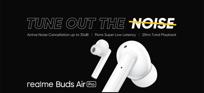 44€ with Coupon for Realme Buds Air Pro TWS Earphones 10mm Drivers Noise - BANGGOOD