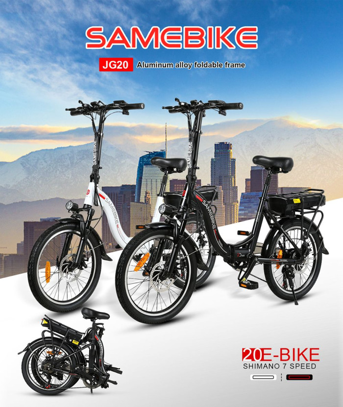 SAMEBIKE JG20 Smart Folding Electric Moped Bike 350W - Get It Now for 686€