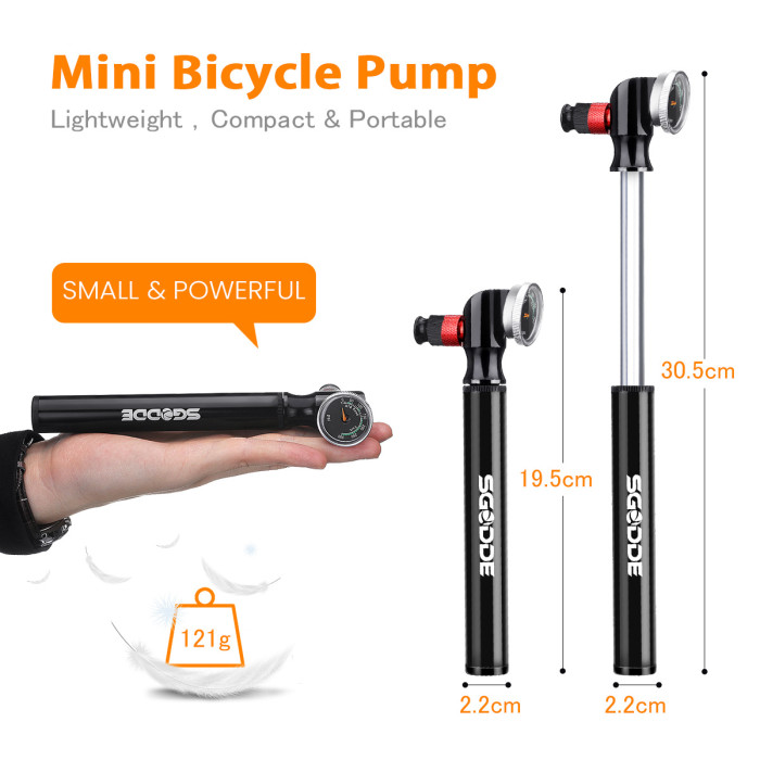 Get SGODDE Mini Bicycle Pump 300PSI Portable with Pressure at €12 with Coupon - EU 🇪🇺 - BANGGOOD
