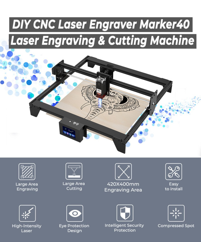 206€ with Coupon for TRONXY Marker40 5.5W DIY Laser Engraver Cutter, 0.15 - EU 🇪🇺 - GEEKBUYING