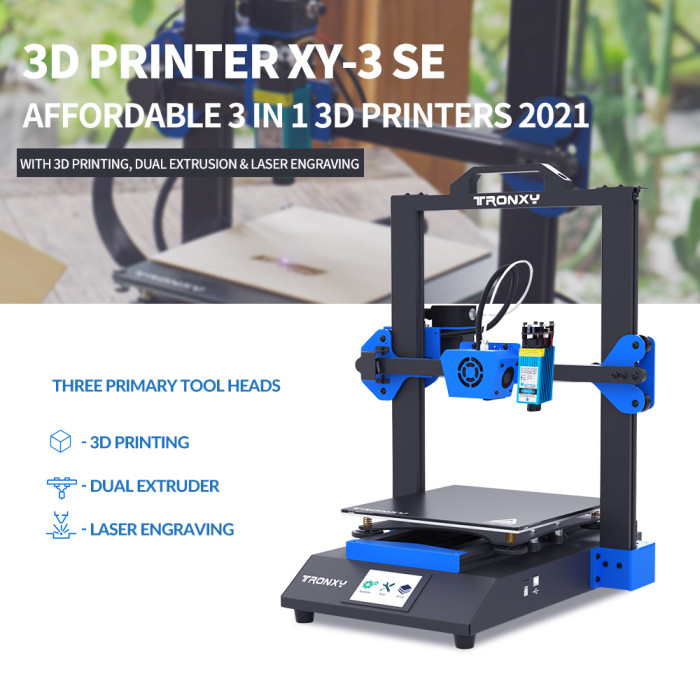 286€ with Coupon for TRONXY XY-3 SE 3D Printer 255*255*260mm Printing Size - EU 🇪🇺 - GEEKBUYING