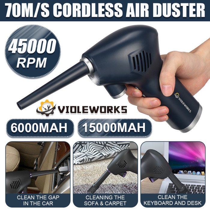 32€ with Coupon for VIOLEWORKS 45000RPM Cordless Air Duster Air Blower High - EU 🇪🇺 - BANGGOOD