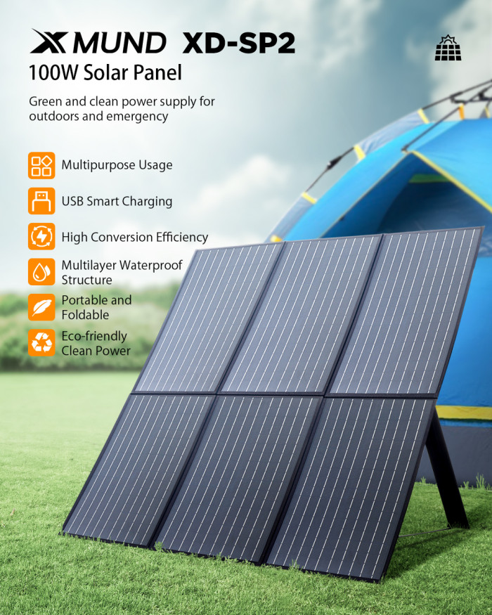 Banggood Offers XMUND XD-SP2 100W 18V Solar Panel 3-USB+DC PD for €69 with Coupon | EU 🇪🇺
