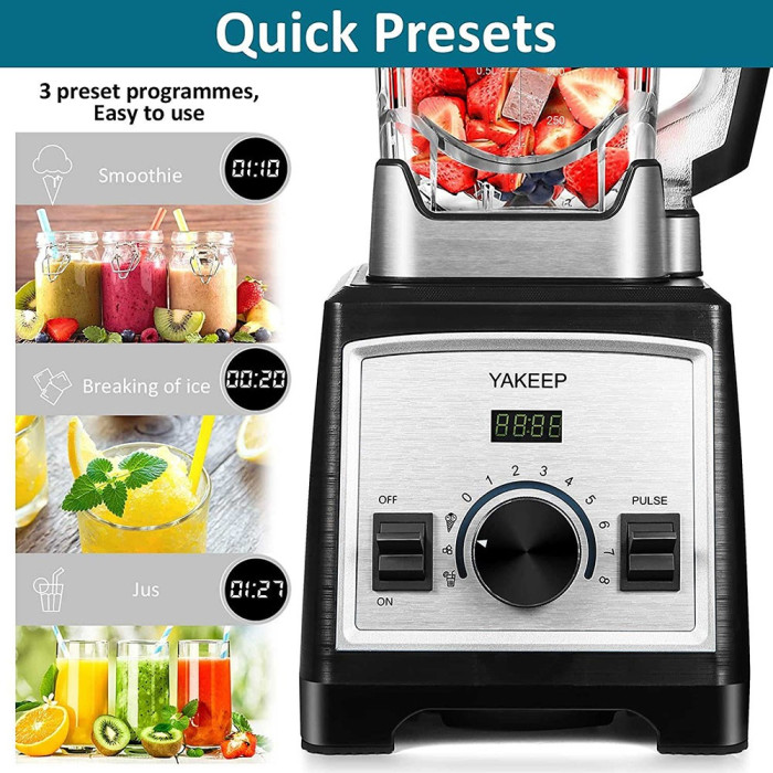 62€ with Coupon for Yakeep 8188 2000W Stand Mixer, 2L Smoothie Blender - EU 🇪🇺 - GEEKBUYING