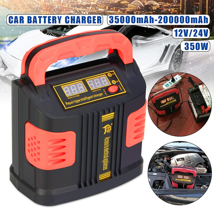 12V 24V Car Battery Charger Pulse Repair Motorcycle Full - BANGGOOD