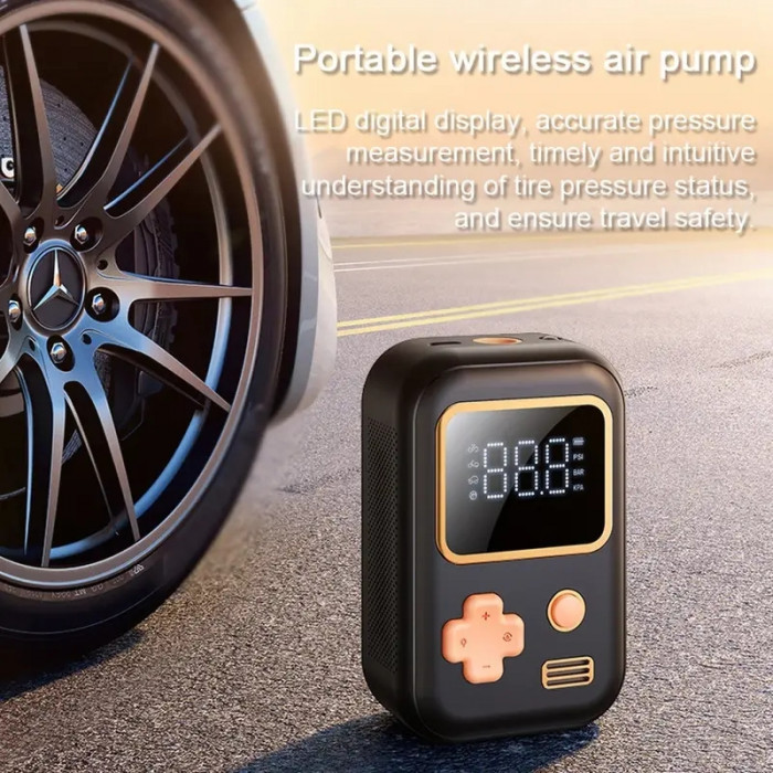 Get 150 PSI Car Air Pump Cordless Handheld Air Compressor Portable for only 25€ with Coupon - BANGGOOD