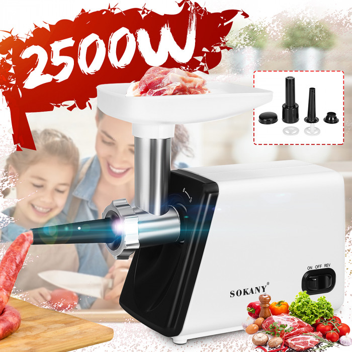 53€ with Coupon for 2500W Electric Multifunction Kitchen Food Chopper Sausage Meat Grinder - BANGGOOD