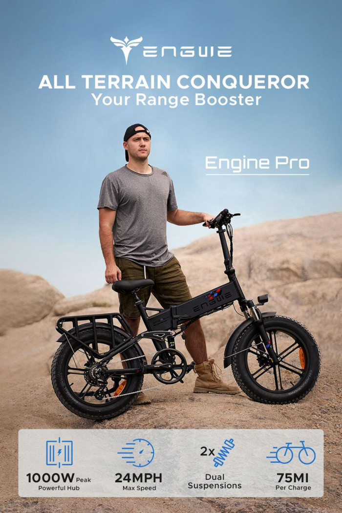 Get the ENGWE ENGINE Pro Folding Electric Bike 20*4.0 with Discount Coupon