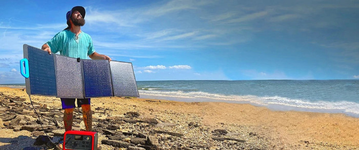 BLUETTI PV120 120 W sulankstomas nešiojamas saulės kolektorius už 156 € - ES 🇪🇺 - GEEK BUYING