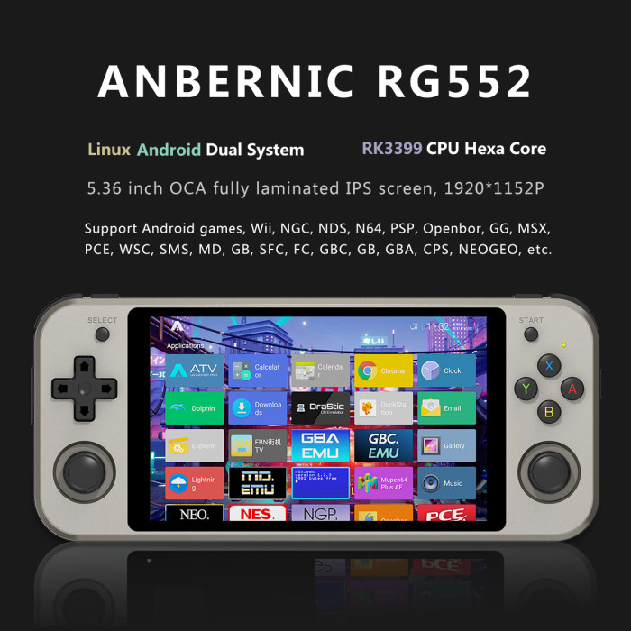 234€ with Coupon for ANBERNIC RG552 144GB 15000+ Games LPDDR4 4GB RAM Android - BANGGOOD