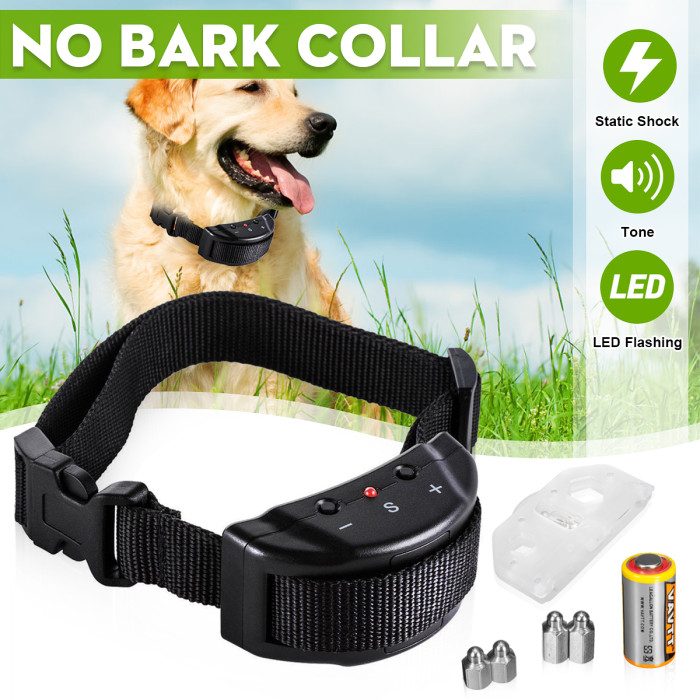 Nabavite ogrlicu za pse protiv lajanja bez lajanja na daljinski električni udar i vibracije za samo 15€