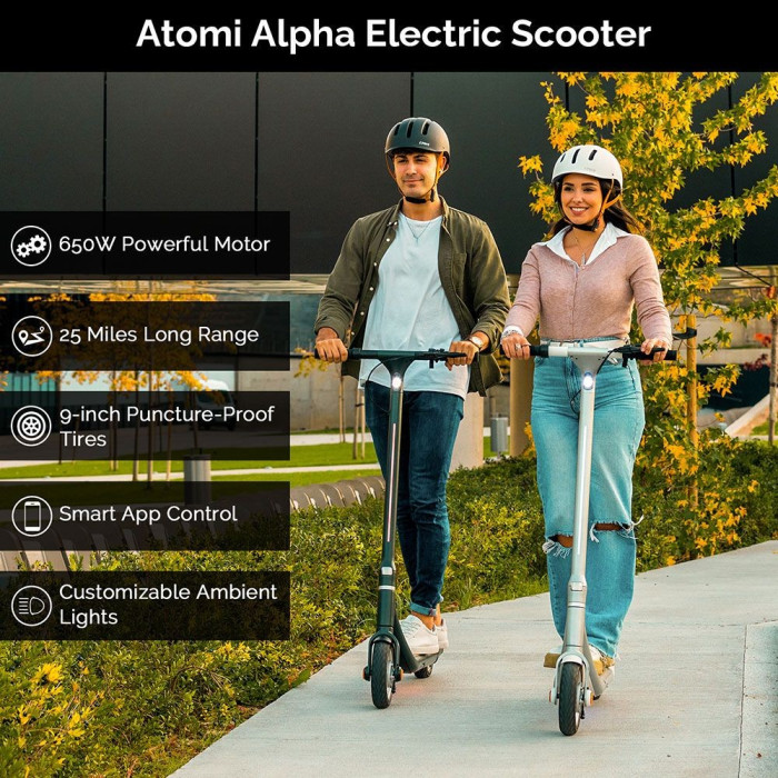 Save €346 on Atomi Alpha Folding Electric Scooter with 9-Inch Tires Coupon – EU 🇪🇺 – GEEKBUYING