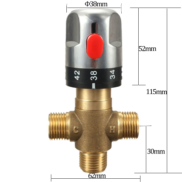 The Brass Thermostatic Valve Temperature Mixing Valve for Wash Basin Bidet Shower