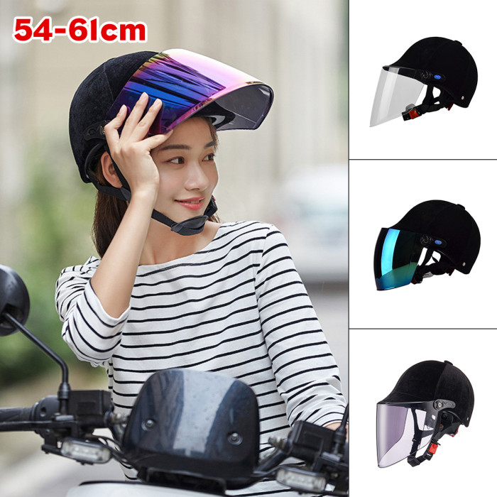 Breathable Riding Helmet With Lenses Motorcycle Biker Goggles Windshield