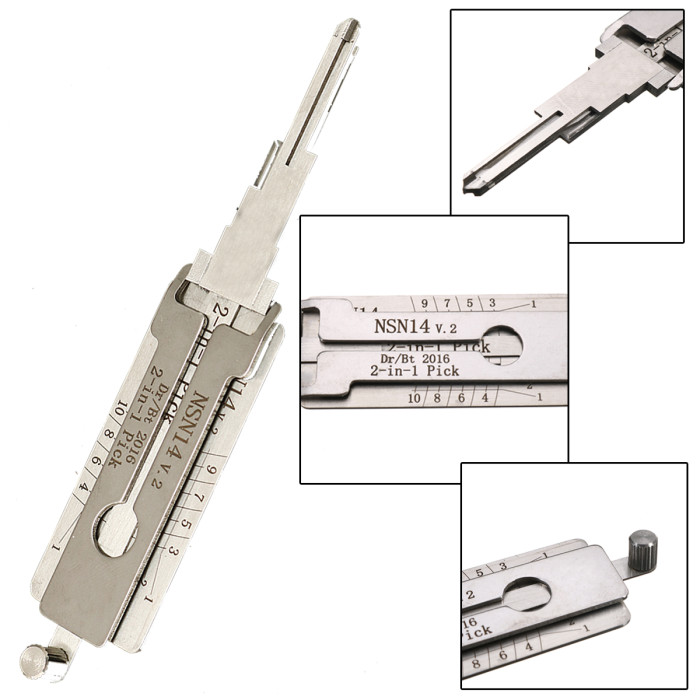 Banggood's BSHAPPLUS NSN14 Dr/Bt 2 in 1 Car Door Lock Picks Decoder Unlock Tool Locksmith Tools