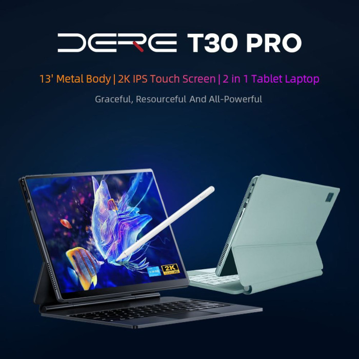 DERE T30 PRO 2-in-1 Laptop 13 inch 2K - EU 🇪🇺 - GEEKBUYING