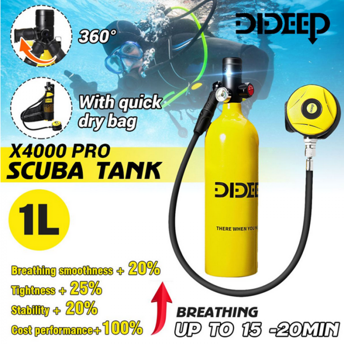 DIDEEP X4000Pro 1L Scuba Diving Gear Cylinder Oxygen - EU 🇪🇺 - BANGGOOD