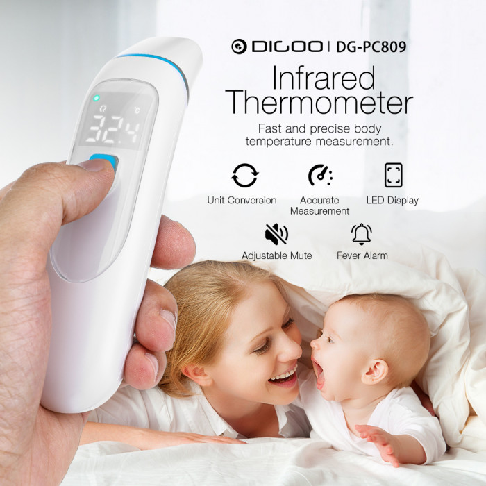 DIGOO DG-PC809 Ear and Forehead Thermometer Digital Infrared at €33 - EU 🇪🇺 - BANGGOOD