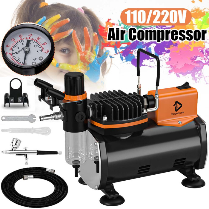 79€ with Coupon for Doersupp 50PSI 110-220V Air Compressor Professional Airbrushing System - EU 🇪🇺 - BANGGOOD