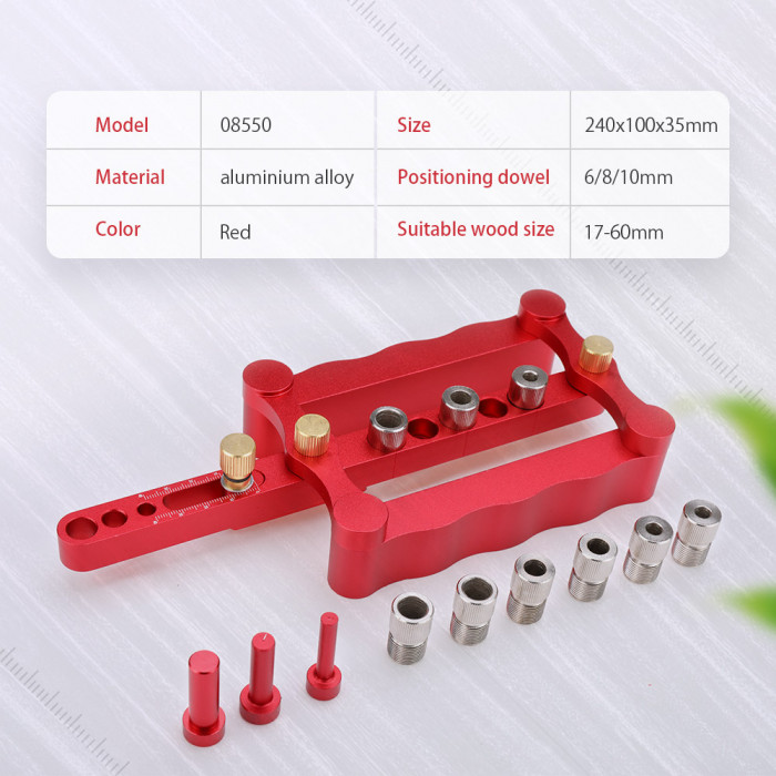 31€ with Coupon for Drillpro Self Centering Dowelling Jig Metric Dowel 6/8/10mm Punch - BANGGOOD