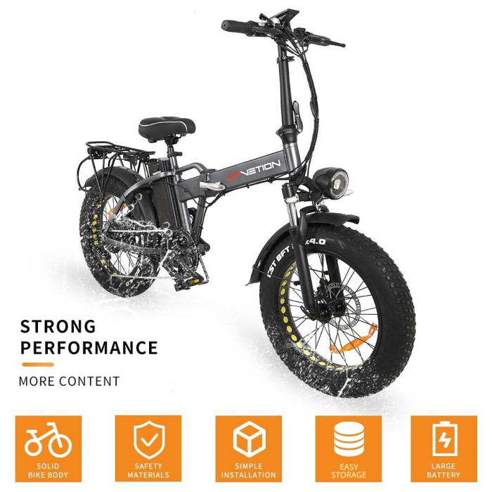 Get the DrveTion AT20 Folding Electric Bike with 20*4.0 inch Fat Tire at an Amazing Price of 986€