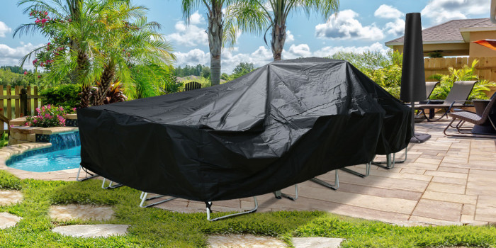 Essort 210D Polyester Heavy Duty Patio Furniture Covers Waterproof - Protect Your Garden Patio from Dust