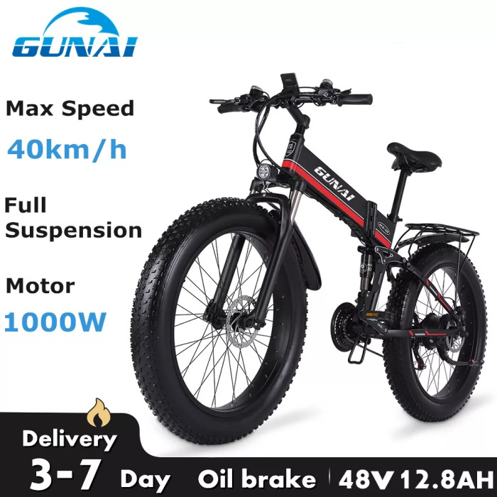 GUNAI MX01 Electric Bicycle: A 1000W 48V 12.8Ah 26inch Bike