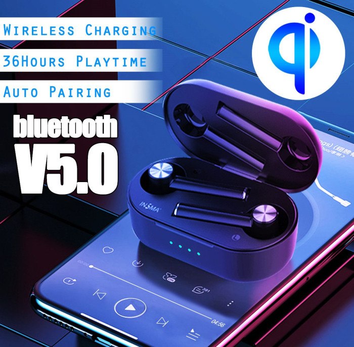 INSMA AirBuds 2 Bluetooth 5.0 TWS stereo vodootporne slušalice za 12 €