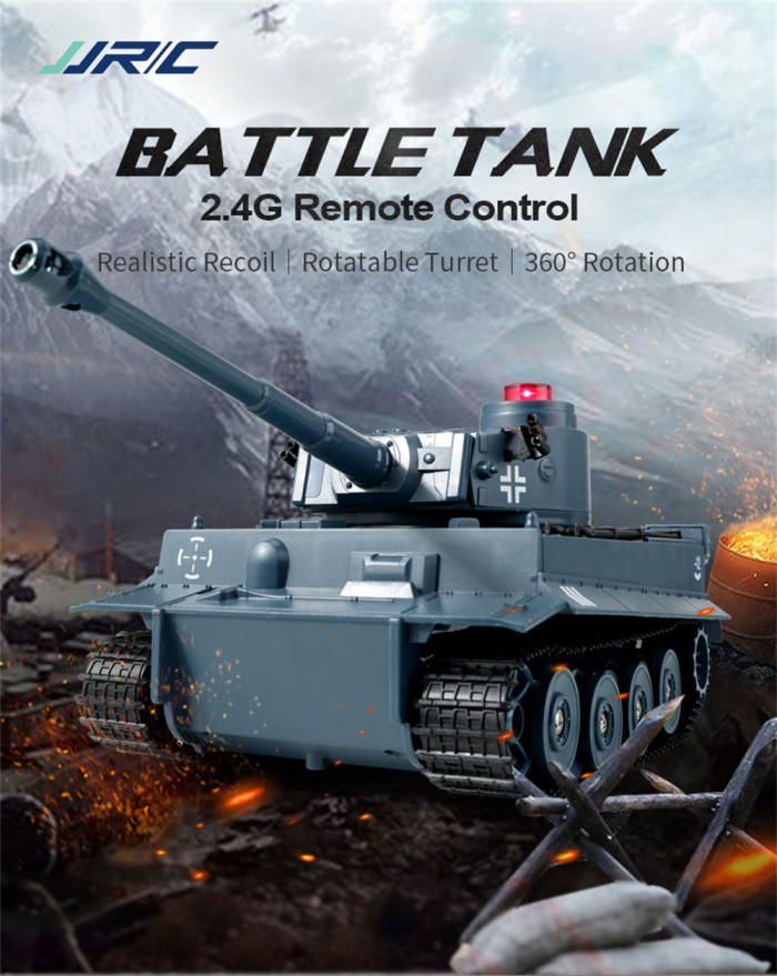 Enjoy 2.4G 4CH RC Battle Tank Programmable with Sound and 360° Rotation Military Models for only 21€ with Coupon