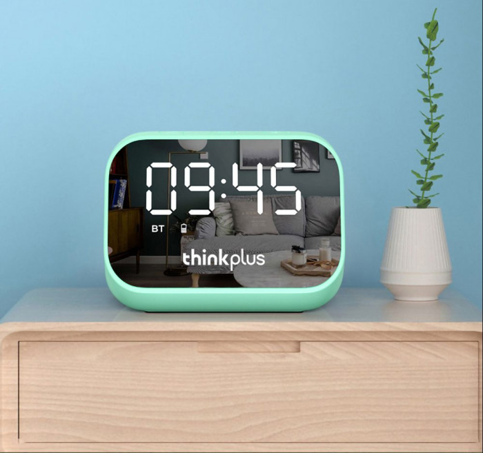 16€ with Coupon for Lenovo thinkplus TS13 Speaker Alarm Clock Mirror Wireless Bluetooth - BANGGOOD