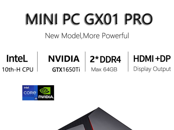 Get NVISEN GX01 Pro Mini PC with Intel I9-10885H, NVIDIA GTX 1650Ti DDR6, 32GB+1TB SSD, and More for Only 820€
