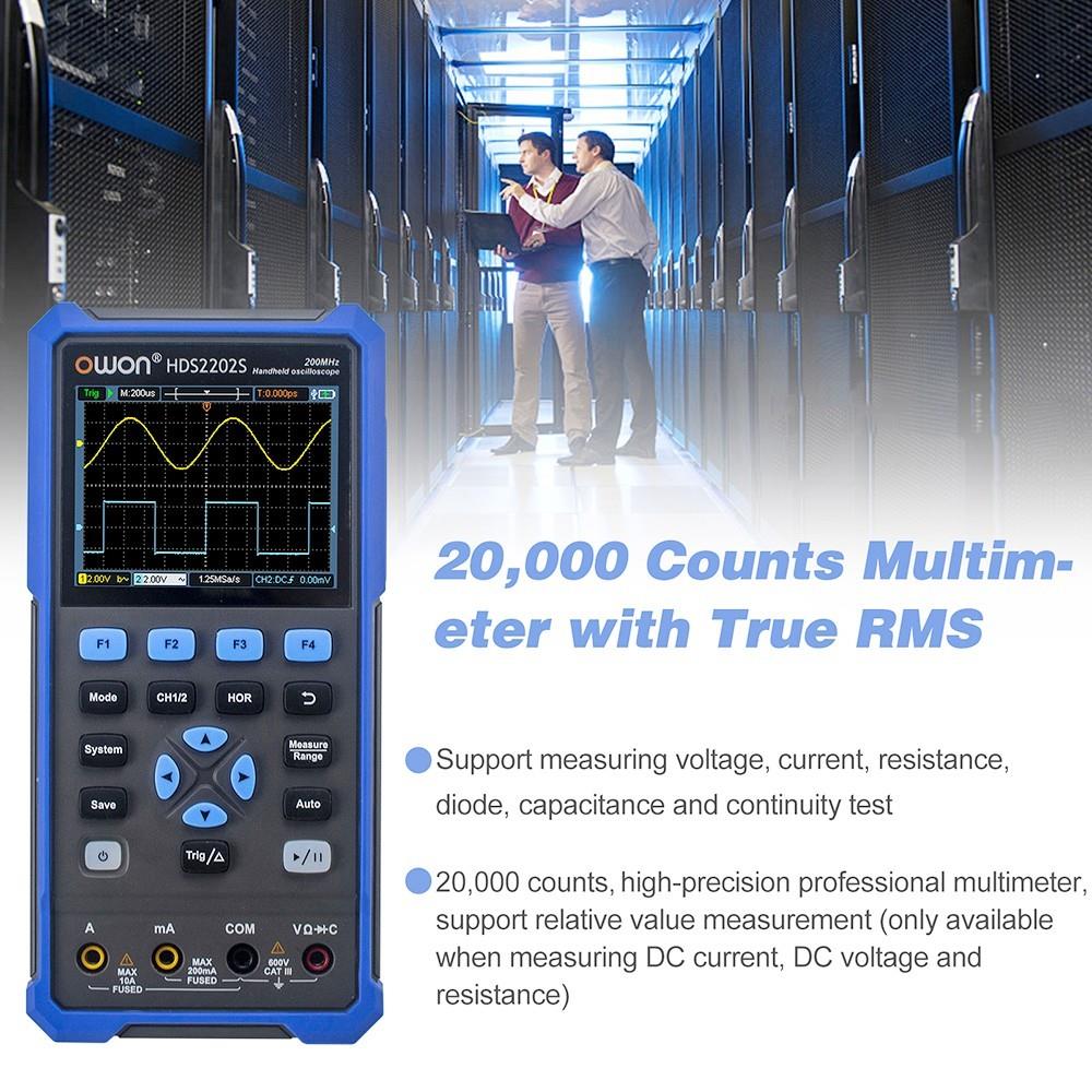 OWON HDS2202S 3 in 1 Digital Oscilloscope Multimeter Signal for Only 252€ with Coupon - GEEKBUYING