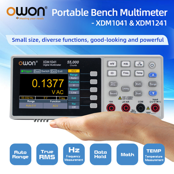 96€ with Coupon for OWON XDM1041 Digital Multimeter with 55000 Counts, True RMS, - GEEKBUYING